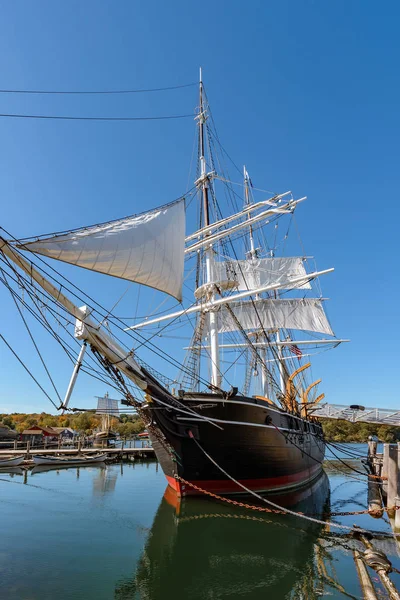 Charles W. Morgan The Last Wooden Whaleship in the World Built a — Stock Photo, Image