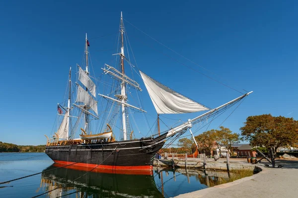 Charles W. Morgan The Last Wooden Whaleship in the World Built a — Stock Photo, Image