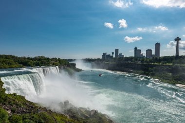 Niagara Falls şelale peyzaj, New York, Amerikan tarafı bize