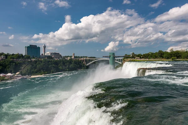 American side of Niagara Falls waterfall landscape, New York, US — Stock Photo, Image