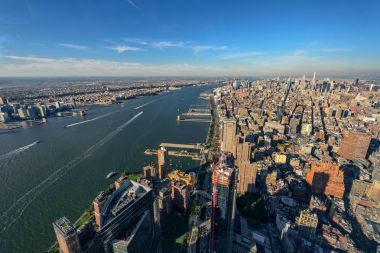 New York ve New Jersey manzarası. Manhattan ücretsiz görüntülendi