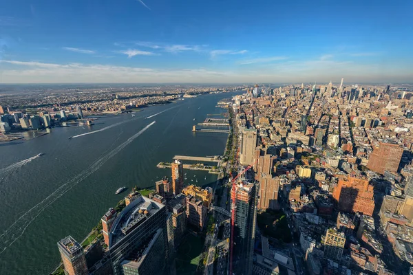 Panoramę Nowego Jorku i New Jersey. Manhattan, obejrzeli od Free — Zdjęcie stockowe