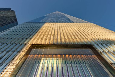 New York - ABD - 19 Ekim, 2018-Lower Manhattan New York'ta kentsel gökdelenler
