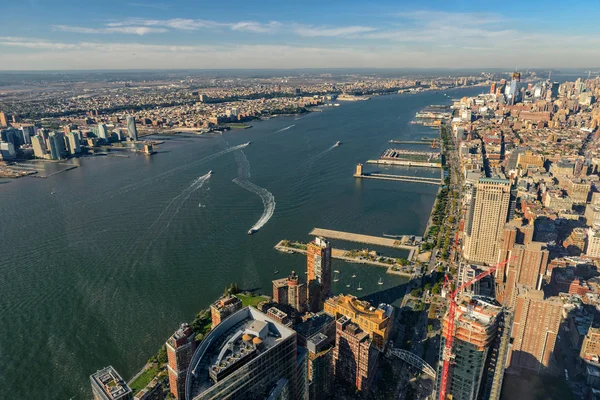 Nova Iorque e o horizonte de Nova Jersey. Manhattan visto de Gratuito — Fotografia de Stock