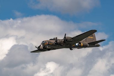 Yeni Windsor Ny - 15 Eylül 2018: Birinci Dünya Savaşı Boeing B-17 Flying Fortress bombardıman uçağı Memphis Belle