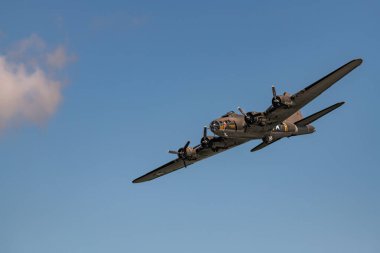 Yeni Windsor Ny - 15 Eylül 2018: Birinci Dünya Savaşı Boeing B-17 Flying Fortress bombardıman uçağı Memphis Belle