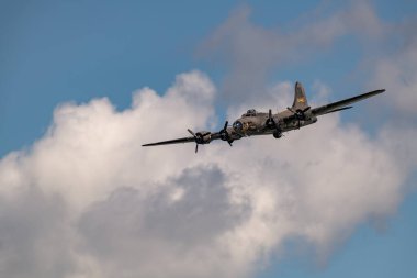 Yeni Windsor Ny - 15 Eylül 2018: Birinci Dünya Savaşı Boeing B-17 Flying Fortress bombardıman uçağı Memphis Belle