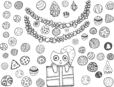 Noel öğeleri ve çıkartmalar