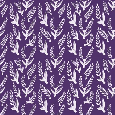 Dikişsiz mor çiçek duvar kağıdı