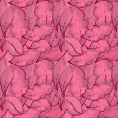 Yaprak pembe renkli seamless modeli.