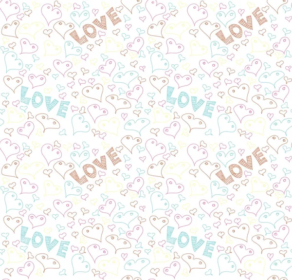 Seamless Pattern Word Love Illustration Your Design — Stock Photo, Image