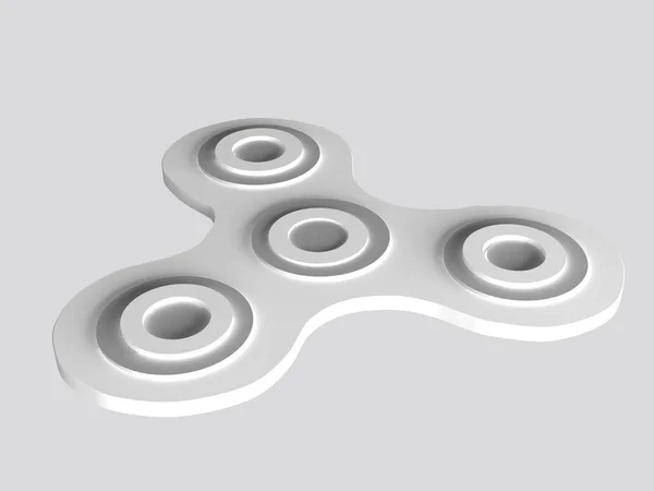 Representación Diseño Spinner Gris Aislado Blanco — Foto de Stock