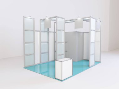 Ticaret Fuar Standı, Fuar yuvarlak, Sergi donatımı, alanınızda bir ackground 3d render görselleştirme