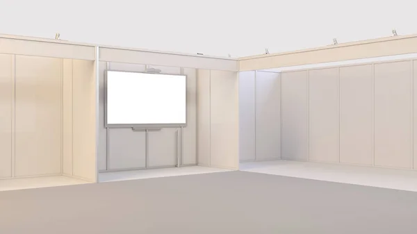 Trade exhibition stand, Exhibition round, 3D rendering visualization of exhibition equipment,space on a ackground