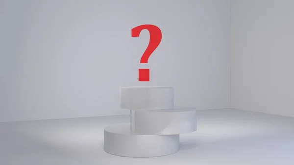 Question mark on white background