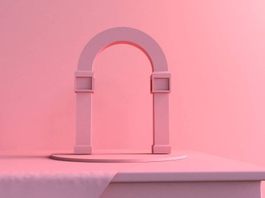 Pembe renk, Moda Arkaplan, Kemer, Tünel. 3d Hazırlama