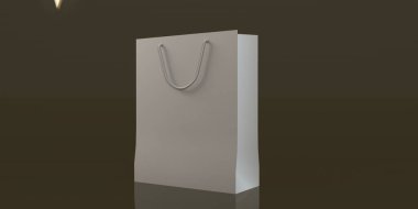 reklam ve marka beyaz boş alışveriş çantası