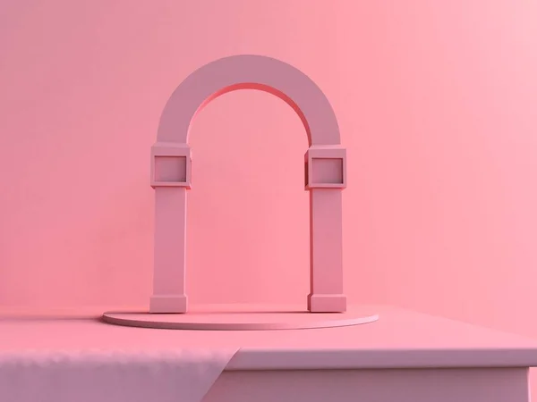 Pembe renk, Moda Arkaplan, Kemer, Tünel. 3d Hazırlama