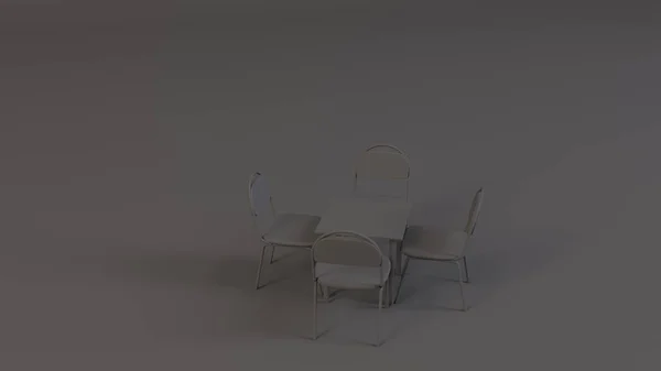 Luksusowe paski różowe krzesła i stół na matowym czarnym tle. 3d renderowanie — Zdjęcie stockowe