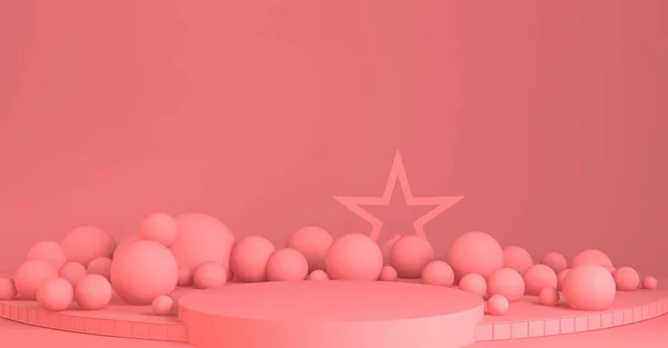 Küreli ürün reklamları için 3d örnek escenary