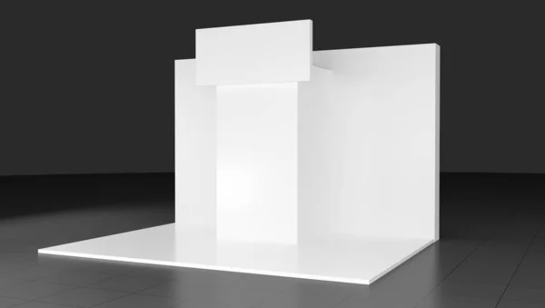3d выставочный стенд 3d на заднем плане, изолированный — стоковое фото