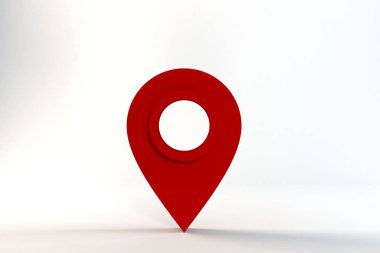 3D render map pointer icon