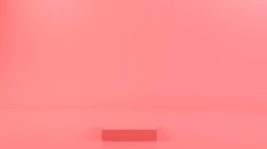 pink abstract wall corner scene 3d rendering minimal gradient podium