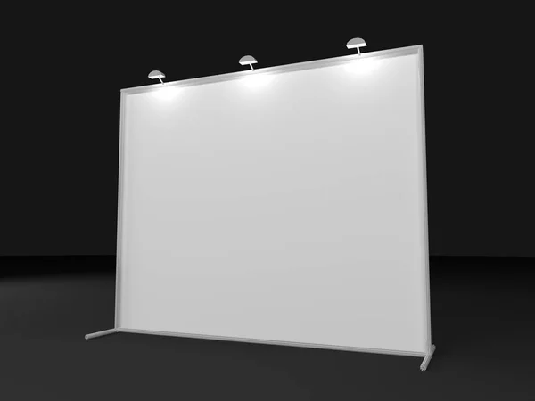 3d render 2x3 telón de fondo con luz. Una maqueta realista. — Foto de Stock
