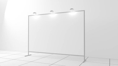 3d render 2x3 backdrop with light. Realistic mockup. Press
