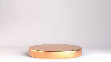 Siyah podyum sahnesi, Yunan süs deseni, minimalist 3D çizim. Sahne sunumu maketi, boş alan