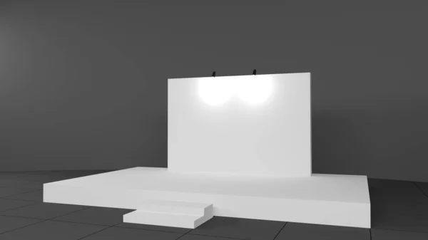 3D vykreslování banner 2x3 metry. Realistický. Backdrop. . — Stock fotografie