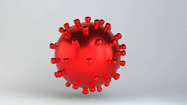 Rendering dettagliato della macro 3d della cella nCov. Concetto di virus. Visualizzazione del coronavirus. — Foto Stock