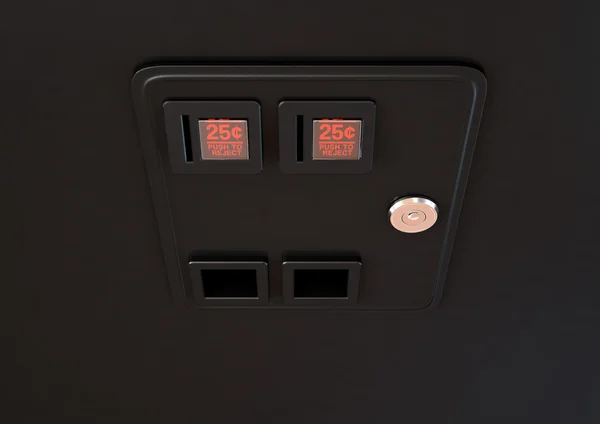 Spielautomat-Münzschacht-Panel — Stockfoto