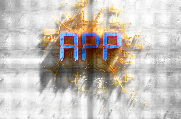 Pixel App Concept — Fotografie, imagine de stoc