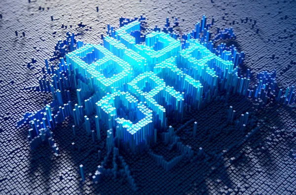 Pixel Big Data Concept — Stock Photo, Image