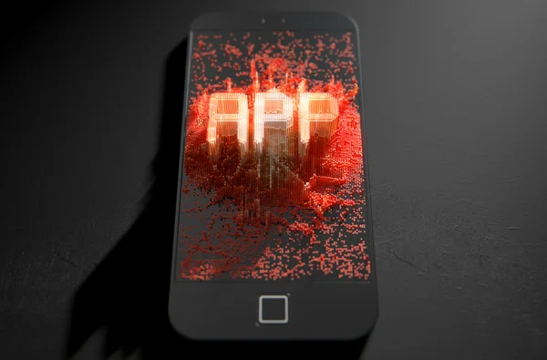 Smartphone-App — Stockfoto