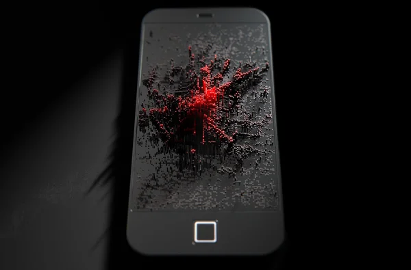 Smart Phone Emanating Infection — Stock Photo, Image