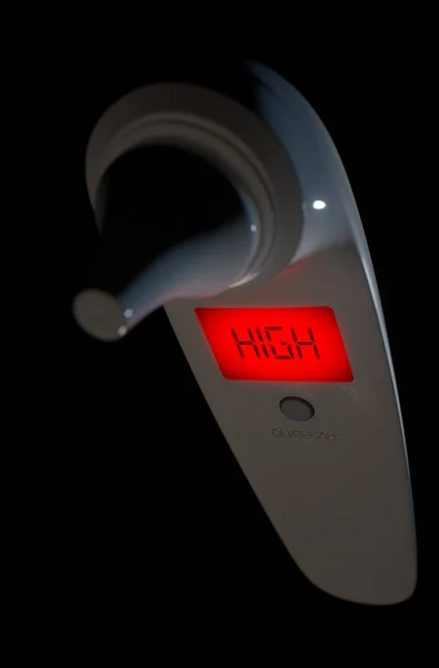 Çocuk kulak termometre yüksek kırmızı — Stok fotoğraf