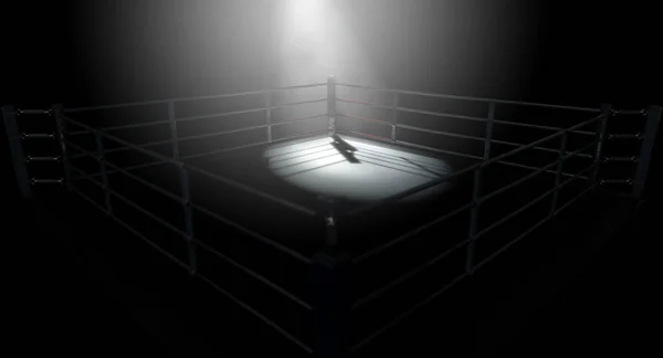 Boxning Ring hörnet Lit — Stockfoto