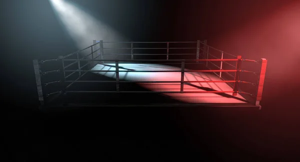 Боксерське кільце протилежних кутів — стокове фото