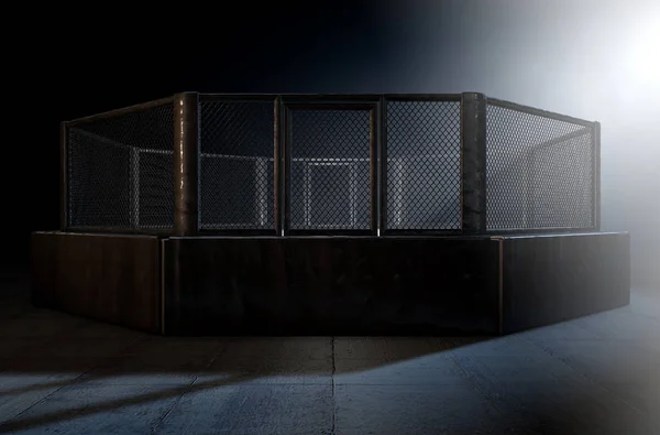 MMA Cage Night — Stock Photo, Image