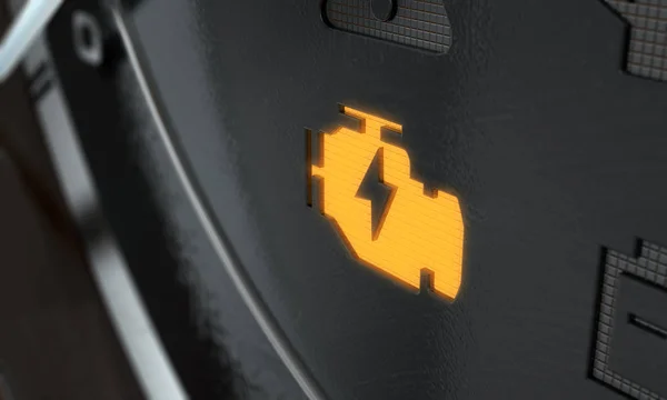 Low Petrol Dashboard Light — Stock Photo, Image
