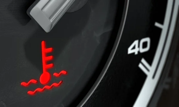 Hoge temperatuur Dashboard Light — Stockfoto