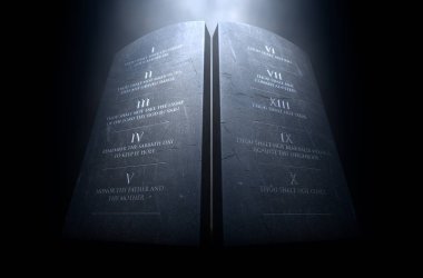 Ten Commandments Stones clipart