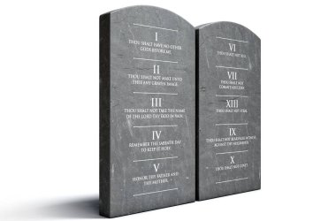 Ten Commandments Stones clipart