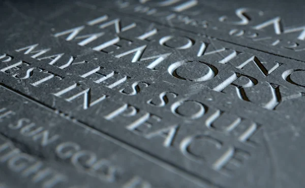 Gravestone In Loving Memory — Stock Photo, Image