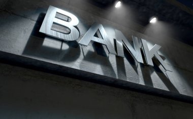 Modern banka Binası tabela