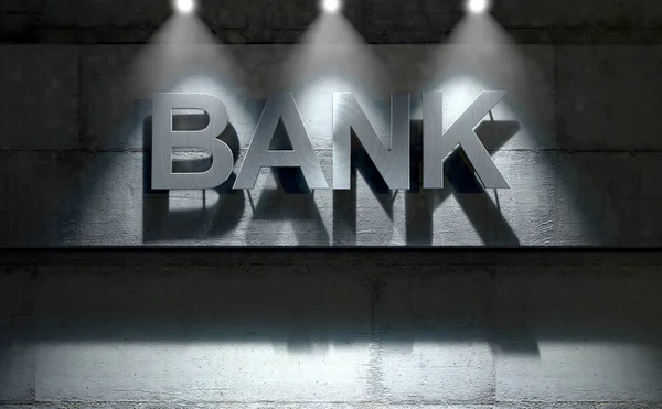 Moderni Bank Building Signage — kuvapankkivalokuva