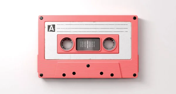 Cinta de mezcla de cassette rosa — Foto de Stock