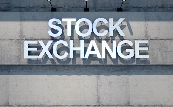 Modern Stock Exhange Signage — Stock Photo, Image